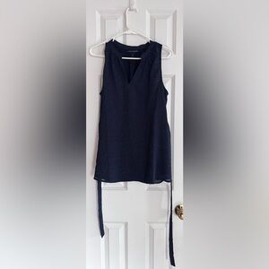 A Pea in the Pod Navy and White Dotted Blouse Maternity